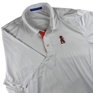 Southern Tide Polo Shirt Men's XXL White Performance Oklahoma State Cowboys
